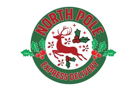 North pole express delivery eps t-shirt design Stock Illustration