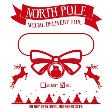 North pole express delivery.  Stock Illustration