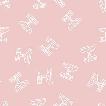 North pole line seamless pattern Stock Illustration