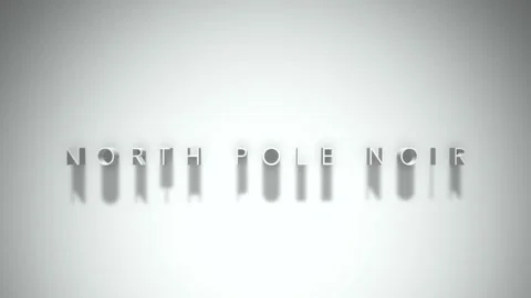 NORTH POLE NOIR 3D title animation with shadows on a white background Stock Footage 296766563