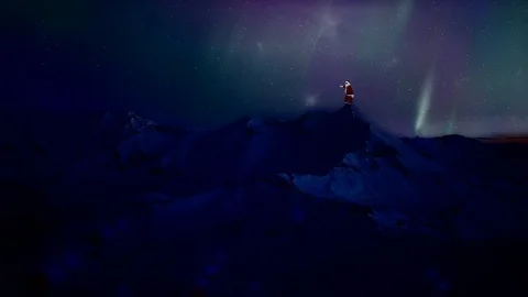 North Pole - Santa is jamming animation Stock Footage 103291192