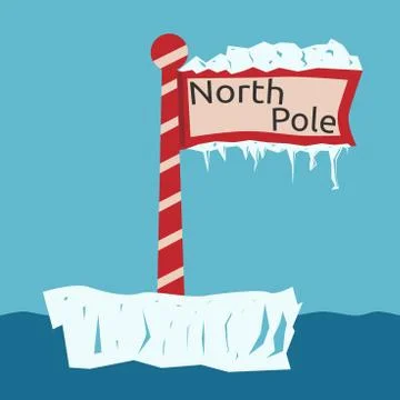 North Pole sign Stock Illustration