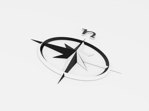 North red isolated Stock Illustration