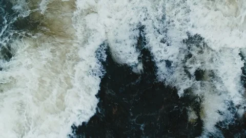North river, moving fast and strong, river water close up Stock Footage 128161400