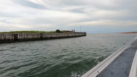North Rustico Harbor, Prince Edward Island, Canada, filming from boat 3 库存影片 225503090