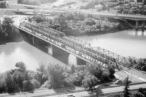 North Saskatchewan River in Edmonton Stock Photos