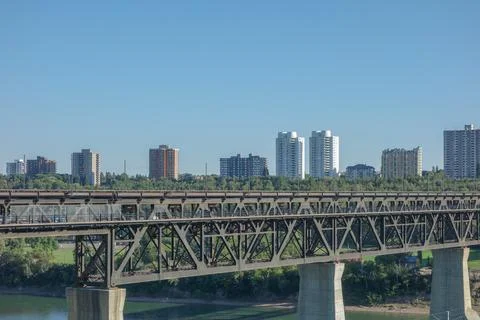 North Saskatchewan River in Edmonton Stock Photos