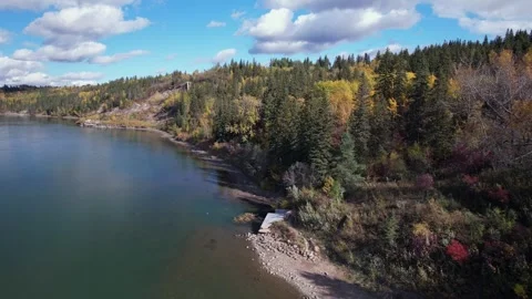 North Saskatchewan River Fall, October 3, 2024 Stock Footage 287345629