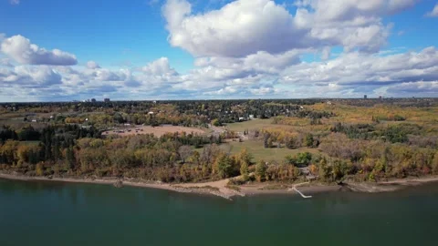 North Saskatchewan River Fall, October 3, 2024 Stock Footage 287345699