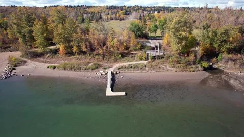 North Saskatchewan River Fall, October 3, 2024 Stock Footage 287345704
