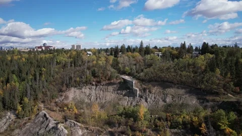 North Saskatchewan River Fall, October 3, 2024 Stock Footage 287345761