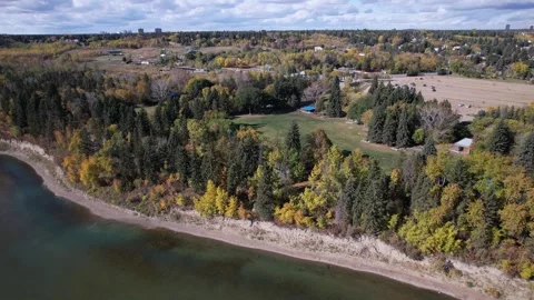 North Saskatchewan River Fall, October 3, 2024 Stock Footage 287345826