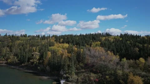 North Saskatchewan River Fall, October 3, 2024 Stock Footage 287346117
