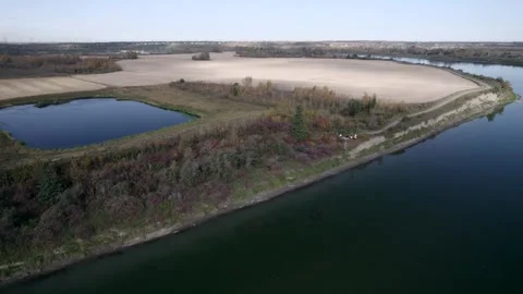 North Saskatchewan River Stock Footage 256053919