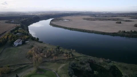 North Saskatchewan River Stock Footage 256053947