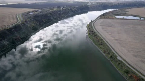 North Saskatchewan River Stock Footage 256053949