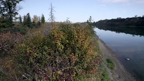 North Saskatchewan River Stock Footage 256054139