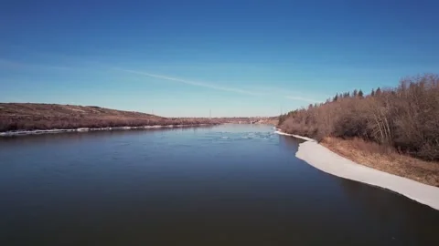 North Saskatchewan River Stock Footage 310848256