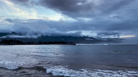 North Shore Dusk Stock Footage 167195691