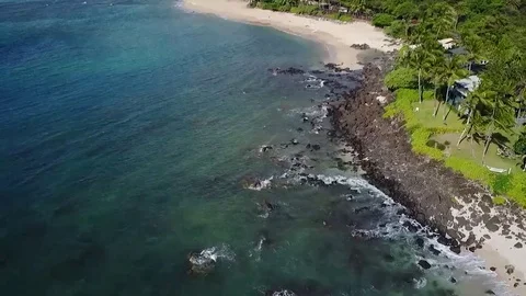 North Shore Hawaii Aerial 3 Stock Footage