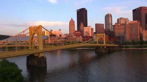 North Shore Pittsburgh Stock Footage 46374357