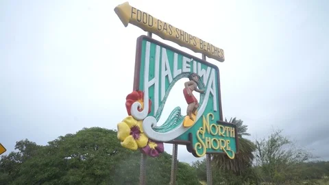 North Shore Sign Stock Footage 105218192
