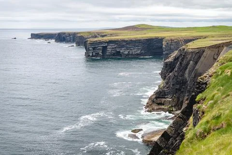 The North side cliffs of Loophead Peninsular, County Clare, Ireland Stock Photos