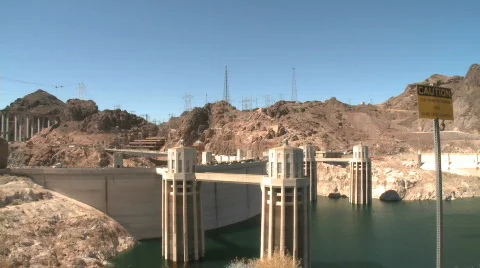 North side of Hoover Dam (2 of 6) Stock Footage 629534