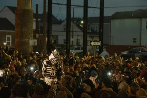 North Side Skull and Bone Gang Mardi Gras New Orleans Stock Photos