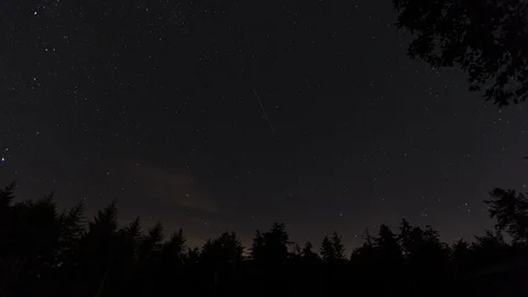 North Star Overnight Time-Lapse on San Juan Island Washington_4K Stock Footage 100567318