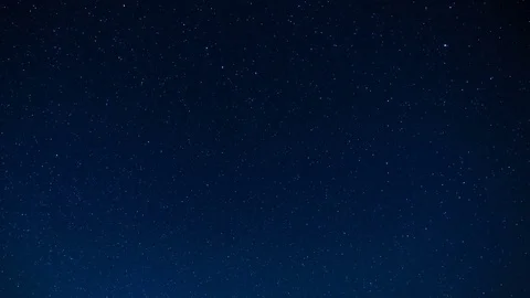 North Star Polaris In Starry North Spring Sky Time Lapse Stock Footage