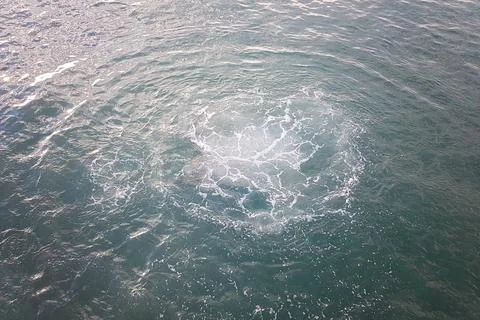 North stream explosion, underwater bubbles, gas danger Foto stock