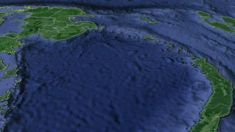 North Sulawesi with Coat Of Arms Animation Map Stock Footage