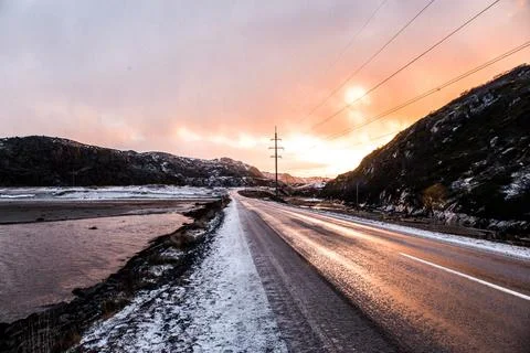 North Sunset Stock Photos