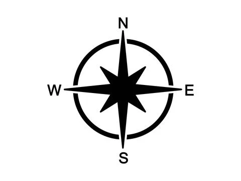 North symbol.  Vector compass Illustrazione stock