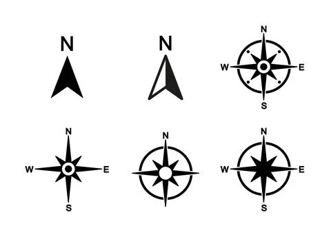 North symbol.  Vector compass Stock Illustration