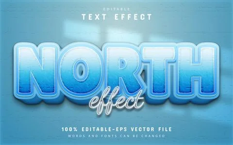 North text effect editable Stock Illustration