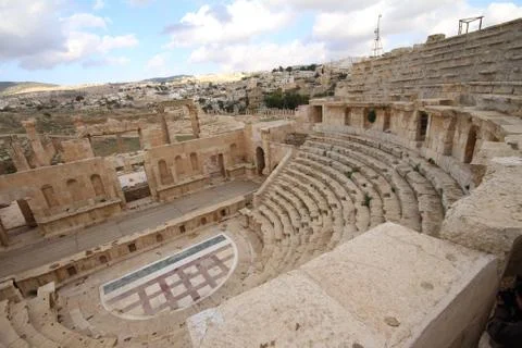North Theatre,Jarash Jordan Stock Photos