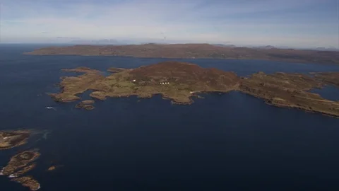 NORTH ULVA FROM THE AIR Stock Footage 125382892