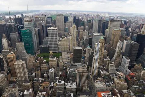 North view of manhattan Stock Photos