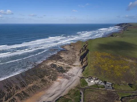 North West Cornwall from the sky Foto stock