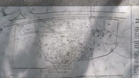 Northam Road Protestant Cemetery Plan Plate, George Town, Penang, Malaysia Stock Footage 299631406