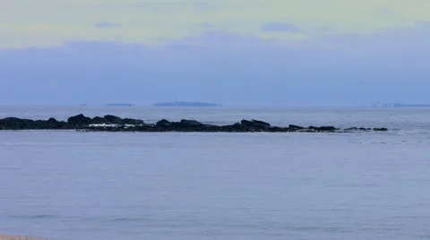 Northeast Beach During The Winter Stock Footage 45370130