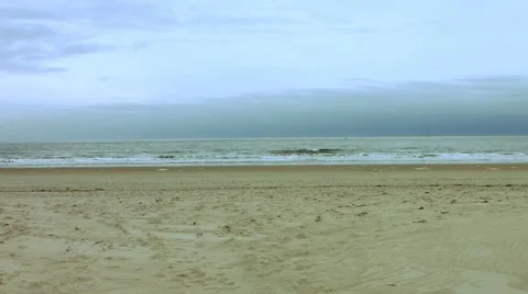 Northeast Beach During The Winter Video stock 45372936