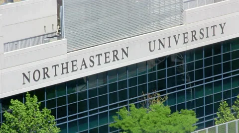 Northeastern University Campus Building, Engineering Building Stock Footage 39054384