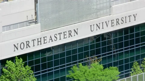 Northeastern University Library Building Stock Footage 345015318