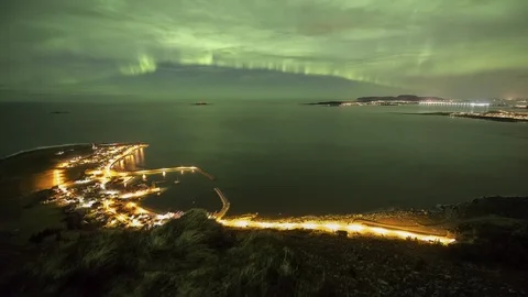 Norther Lights from Alnes Stock Footage 87800917
