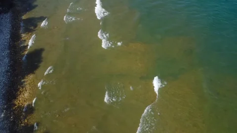 Northern Beach Stationary Waves Stock Footage 249460968