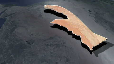 Northern Borders region Animation Map Stock Video Pond5