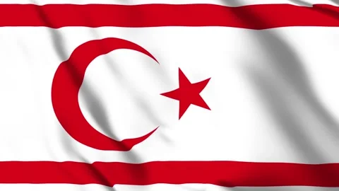 Northern Cyprus Flag Animation Stock Footage 313832318